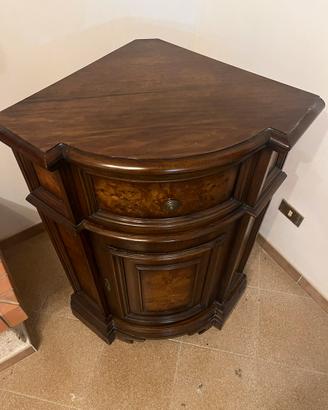 Mobile angolare in Legno e Radica stile Classico
