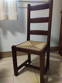 8 sedie in legno massello