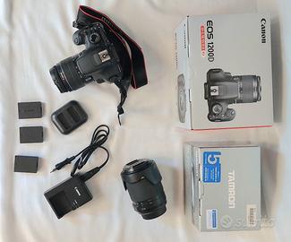 Canon EOS 1200D + 2 obiettivi + 3 batterie