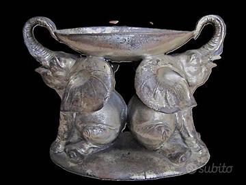 ANTICHI ELEFANTI TERRACOTTA E ARGENTO G. GRANELLO