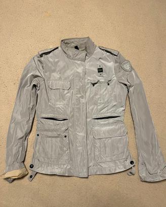 Blauer U.S.A. giacca donna bianco M nylon zip logo