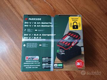 Batteria Parkside 20V 2 Ah + caricabatterie nuovi 