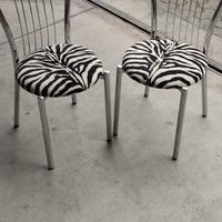 Coppia sedie zebrate