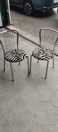 Coppia sedie zebrate