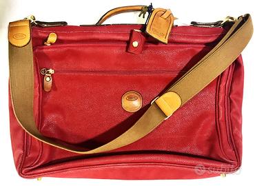 Bric's Life Borsone Viaggio cuoio rosso NUOVO