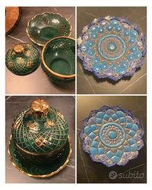 Set Arte Persiana: Minakari & Cristallo Oro