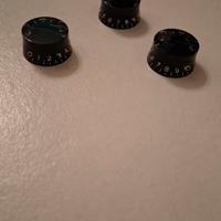 3 pomelli neri per chitarra stile Gibson