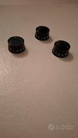 3 pomelli neri per chitarra stile Gibson