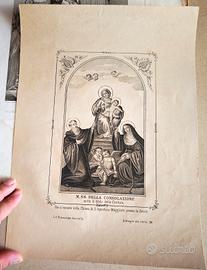 Stampa Madonna Consolazione Sant'Agostino Napoli
