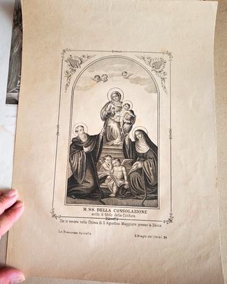 Stampa Madonna Consolazione Sant'Agostino Napoli