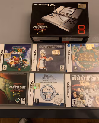 Nintendo DS Fat Silver+ Lotto 6 Giochi Originali