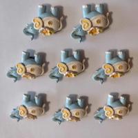 🐘 8 Elefantini Portafortuna in Resina Ceramica –