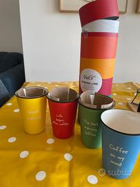 Set 4 tazze per Caffellatte