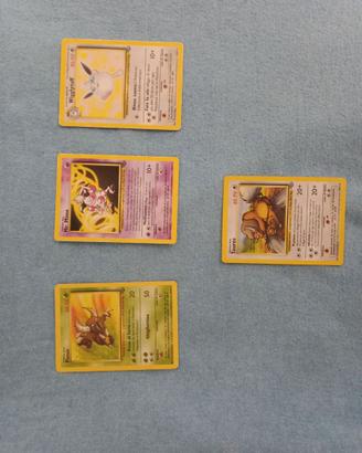tre rare + non comune vintage Junkgle 2000 Pokemon