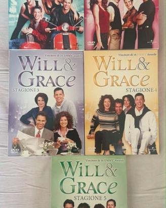 WILL & GRACE COFANETTI DVD STAGIONI 1 - 5 ITALIA