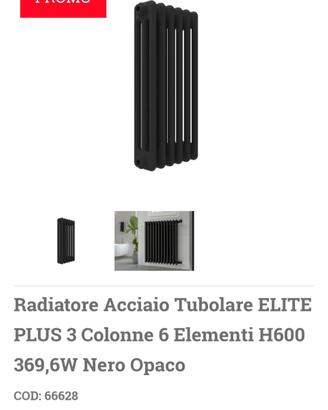 Radiatore acciaio tubolare nero H 600