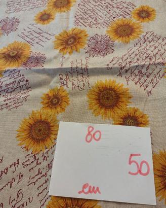 girasoli stoffa tessuto fai da te