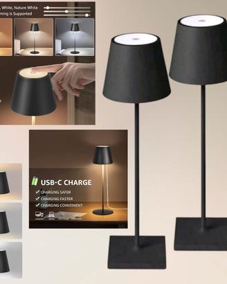 2x Lampada da Tavolo LED Ricaricabile a batteria