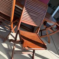 4 sedie legno esterno Balau collection