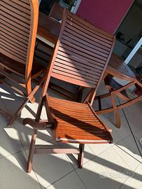 4 sedie legno esterno Balau collection