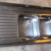 Lavello 120cm acciaio inox 