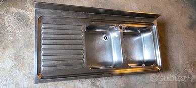 Lavello 120cm acciaio inox 