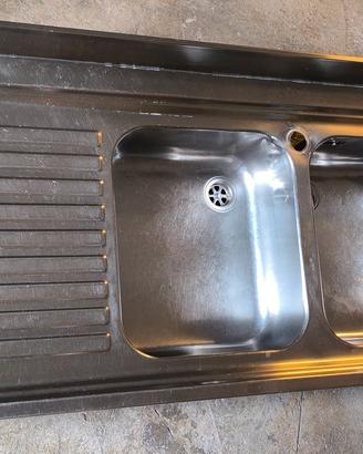 Lavello 120cm acciaio inox 