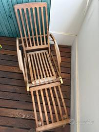 Lettino e sedie da giardino