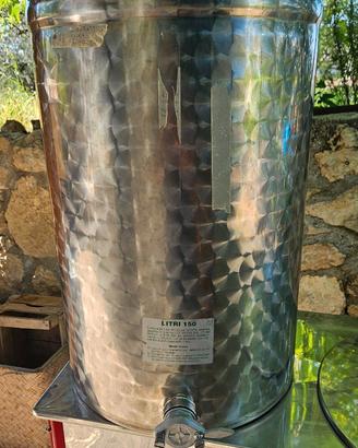 Maturatori miele acciaio inox 200kg con coperchio