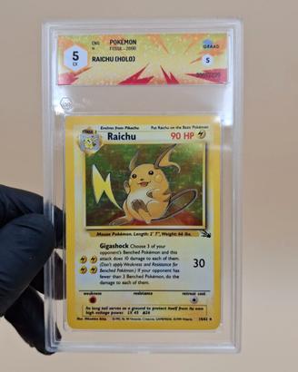 Pokémon Raichu Holo 14/62 Fossil 2000 ENG GRAAD 5