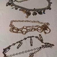 Set di cinture metalliche vintage