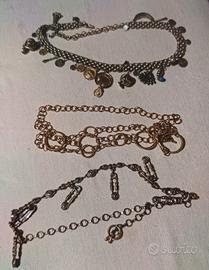 Set di cinture metalliche vintage