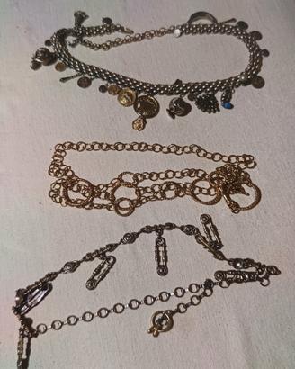 Set di cinture metalliche vintage