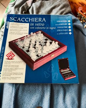 scacchiera in vetro 