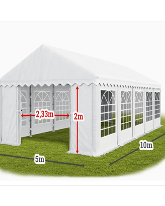 GAZEBO TENDONE PER FESTE o FIERE 5x10  CON PARETI