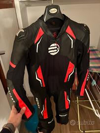 Tuta intera pelle moto ragazzo 10/12 anni