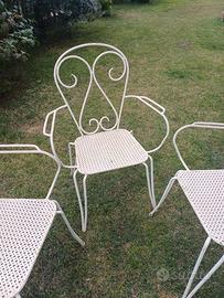  4  sedie vintage  da esterno
