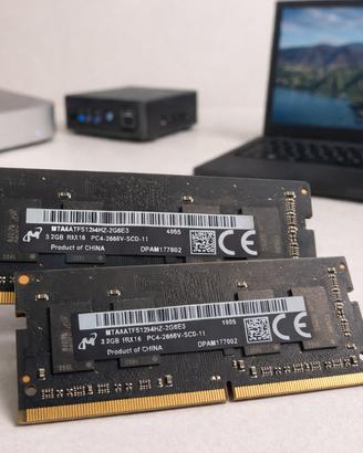 64 GB di Ram (2x32) DDR4 SO DIMM 2666MHz