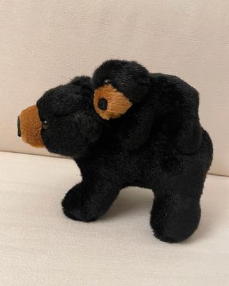 peluche orso polare nero mamma e cucciolo 