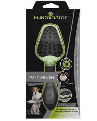 Spazzola 2 in 1 morbida per cani e gatti , ideale