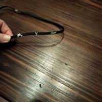 📿 Collana girocollo in caucciù nero