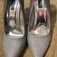 scarpe nr.39 tacco 12 argentate