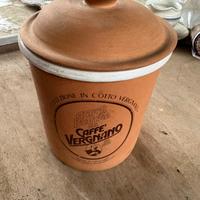 Vaso porta caffè in terracotta Caffè Vergnano
