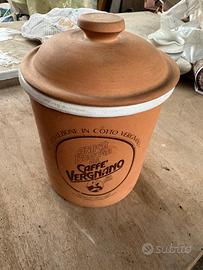 Vaso porta caffè in terracotta Caffè Vergnano