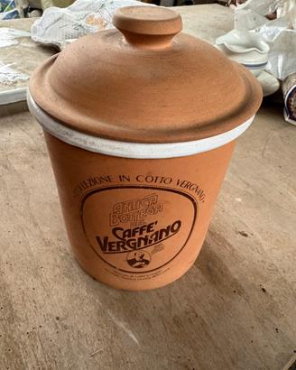 Vaso porta caffè in terracotta Caffè Vergnano
