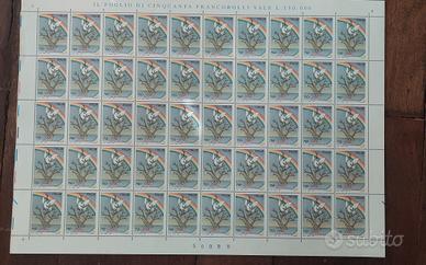 Foglio 50 francobolli collezione