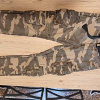 pantaloni militari mimetici surplus tex taglia L 