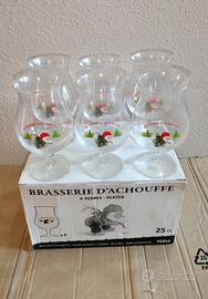 12 Bicchieri Calici Birra Belga La Chouffe Nuovi