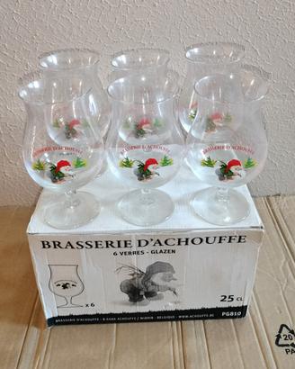 12 Bicchieri Calici Birra Belga La Chouffe Nuovi