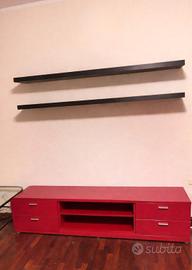 Parete Attrezzata Salotto-Mobile TV e Mensole